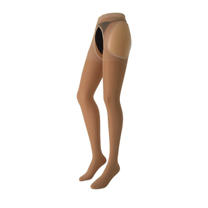 playa coloured strip panty tights on a white background