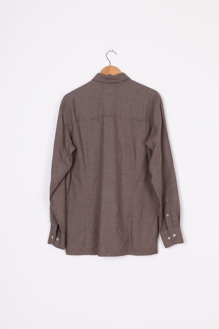 3 Wise Men Mens Brown Shirt Size 39