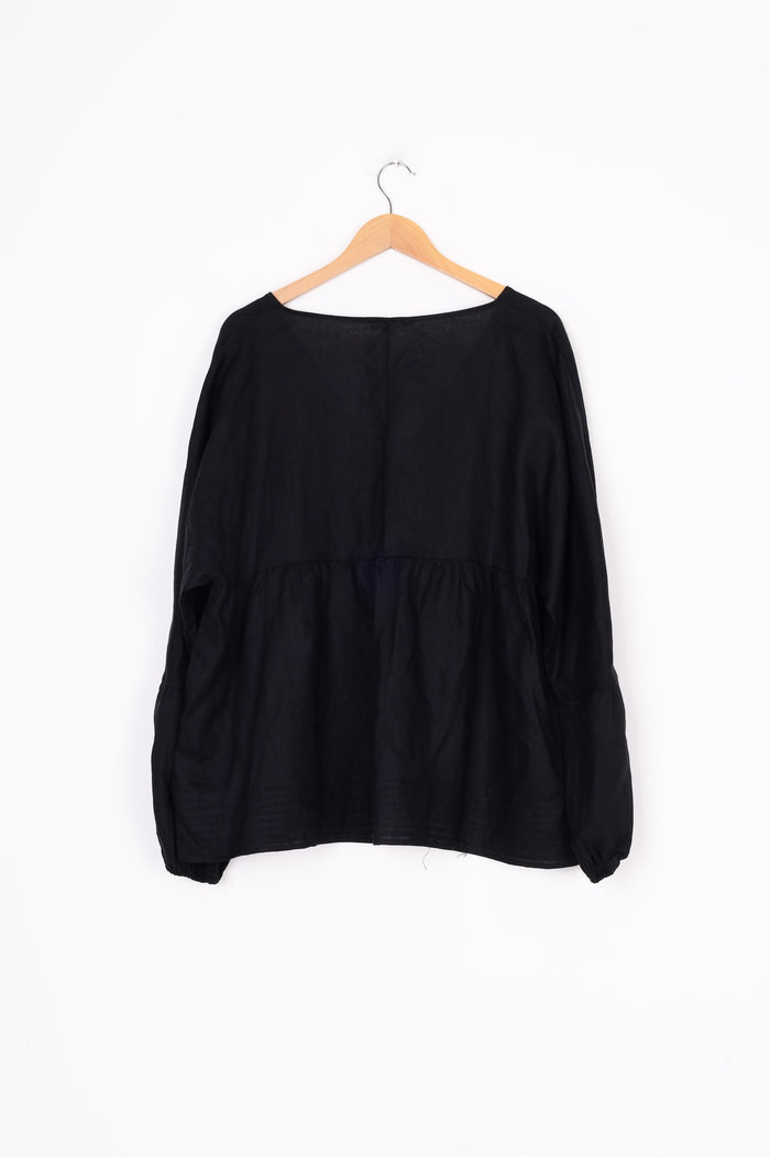 Aere Womens Black Blouse Size 16
