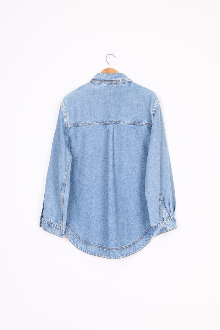 aje x outland denim Womens Blue Shirt Size 8
