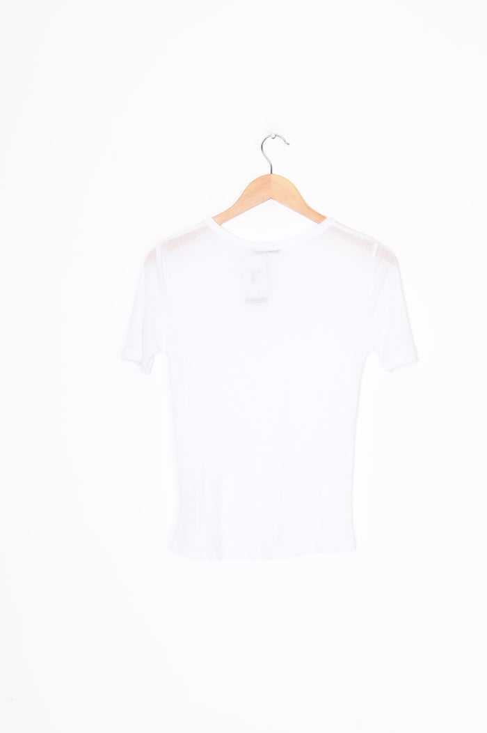 Bayse Essentials Womens White T-shirt Size S