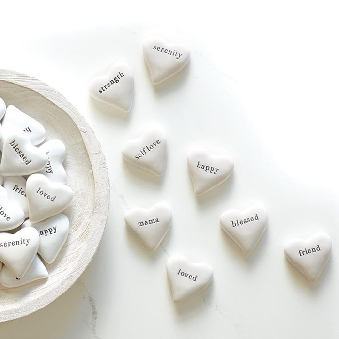 "Blessed" Ceramic Heart - Madison's Niche