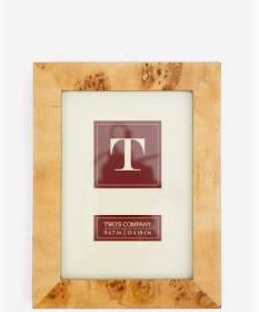 Burled Wood Picture Frame - Light Brown.