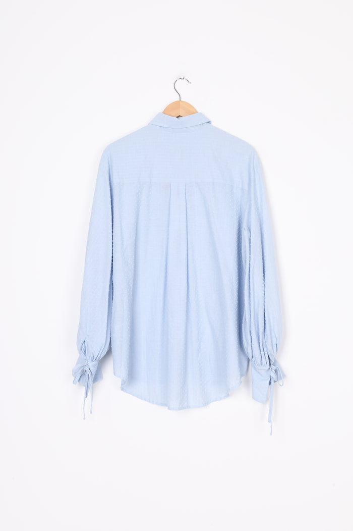 Caitlin Crisp Womens Blue Shirt Size 10