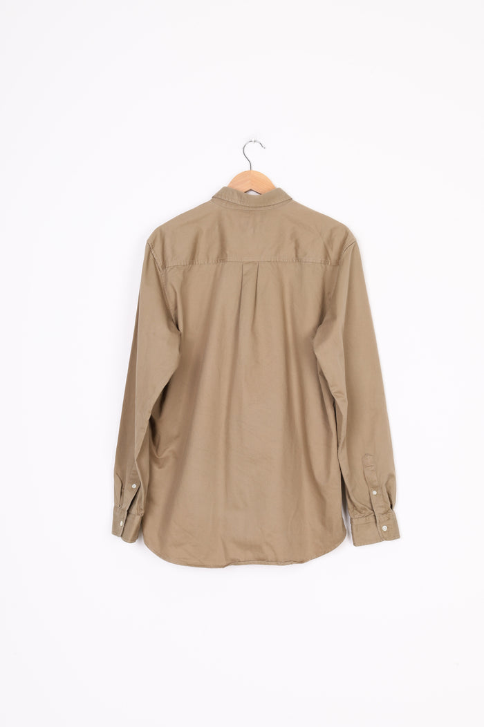 Carhartt Work In Progress Mens Brown Shirt Size L