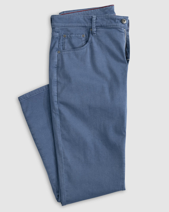 Carmel Sateen 5 Pocket Pant in Blue Horizon - Madison's Niche