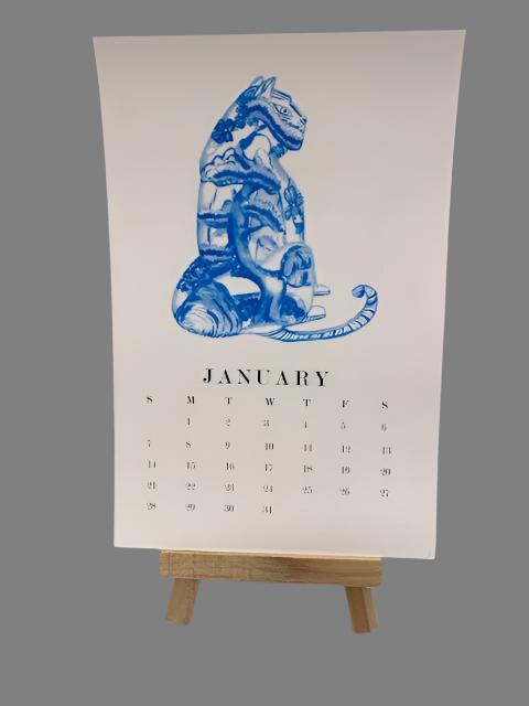 Chinese Zodiac Chinoiserie Calendar 2025.