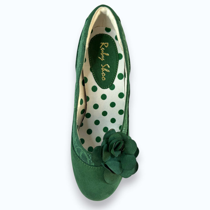 Chrissie and Matching Tirana Emerald Green WIDE FIT