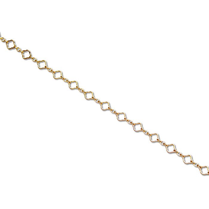 Clover Chain, Yellow Gold Filled by the Inch