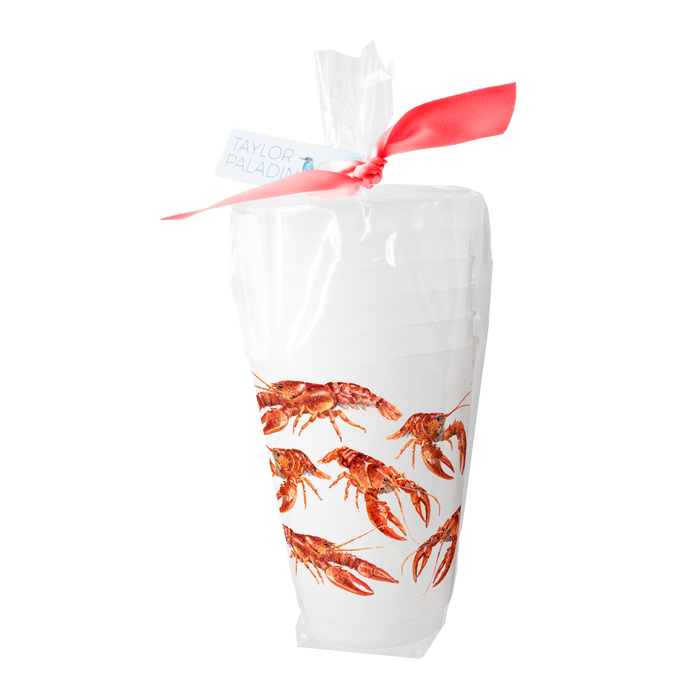 Crawfish Trio Frosted Cup- Set of 6 - 318 Art & Frame