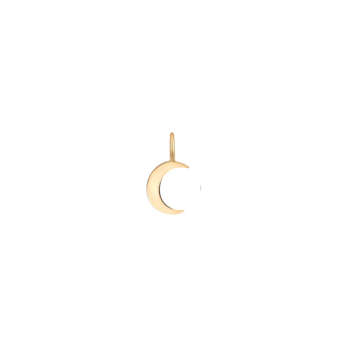 Permanent Jewelry, Crescent Moon Charm, Vermeil