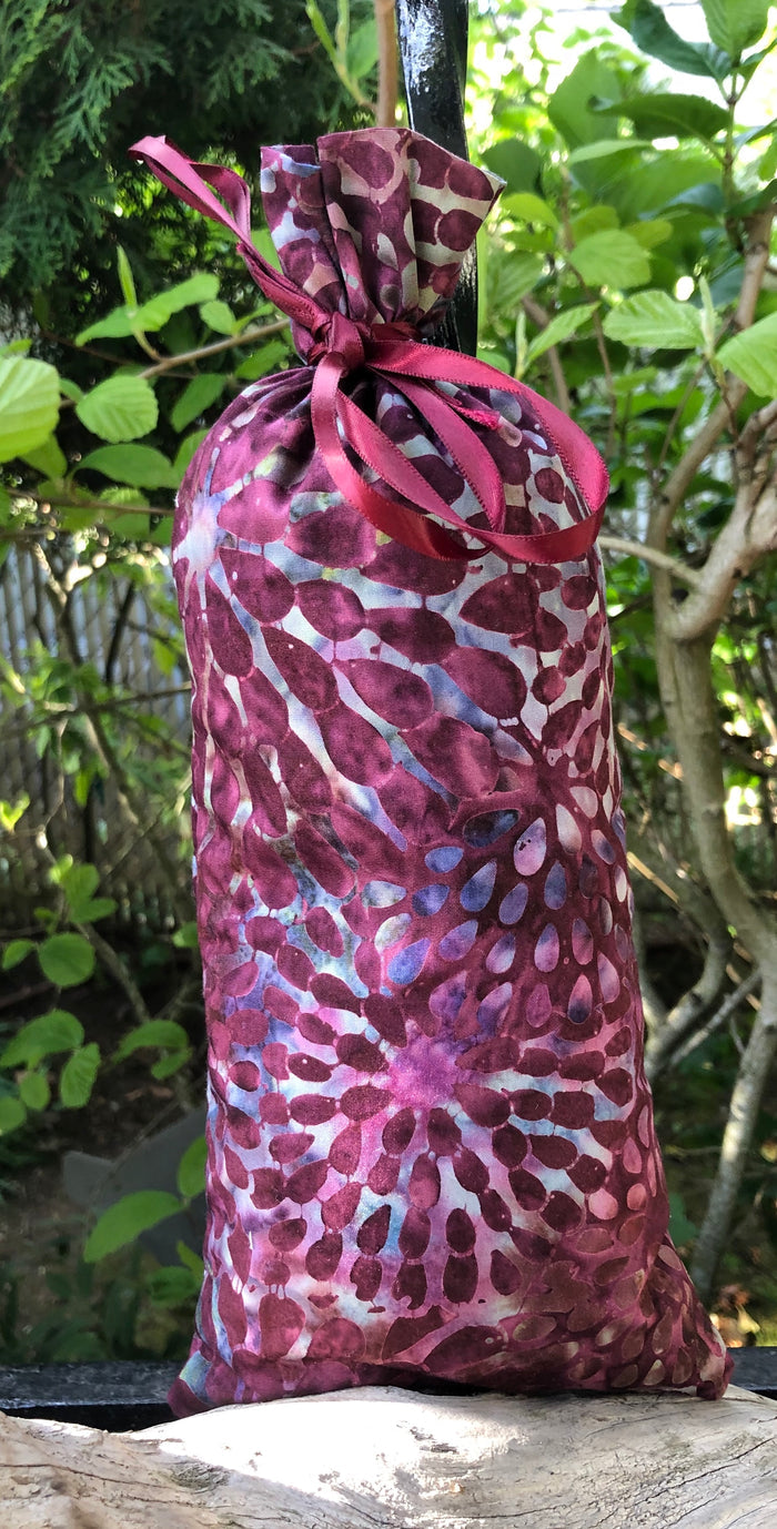 Dark Red and Blue Batik
