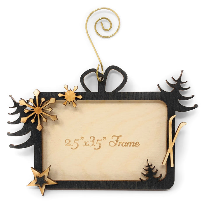 Doles Orchard Laser-Cut Wood Magnetic Photo Ornament, Winter
