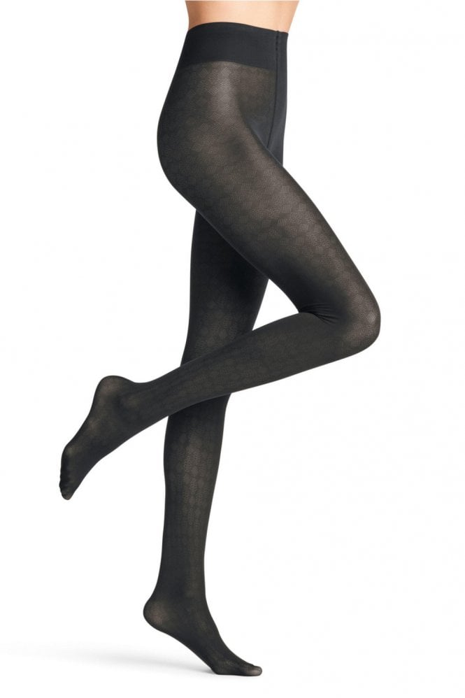 Dovetail patterned 5o denier tights 42334