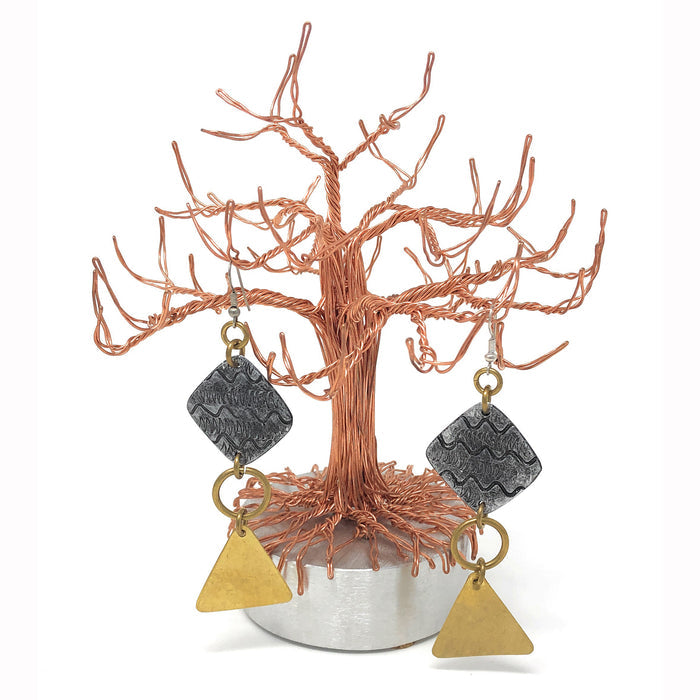 Drawn Metal Studios Jewelry Tree Wire Sculpture, Copper