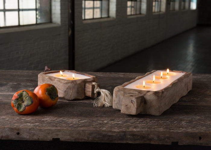 Ginger Patchouli Large Driftwood Candle Tray - Madison's Niche