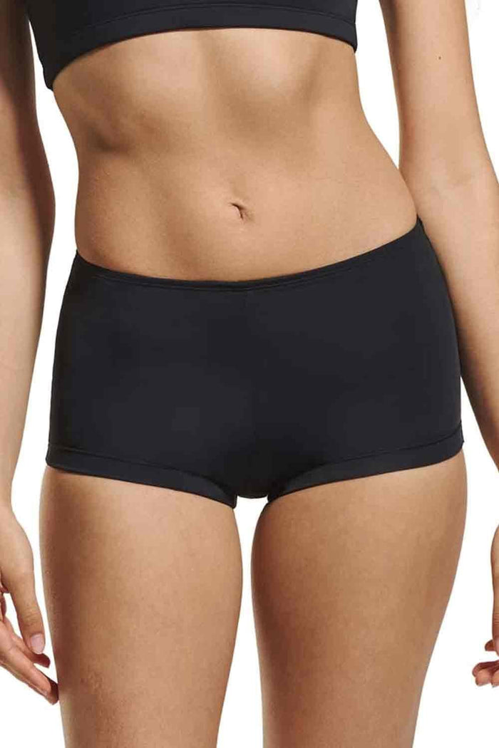 Love luna girls period swim boyleg briefs worn by a person on a white background