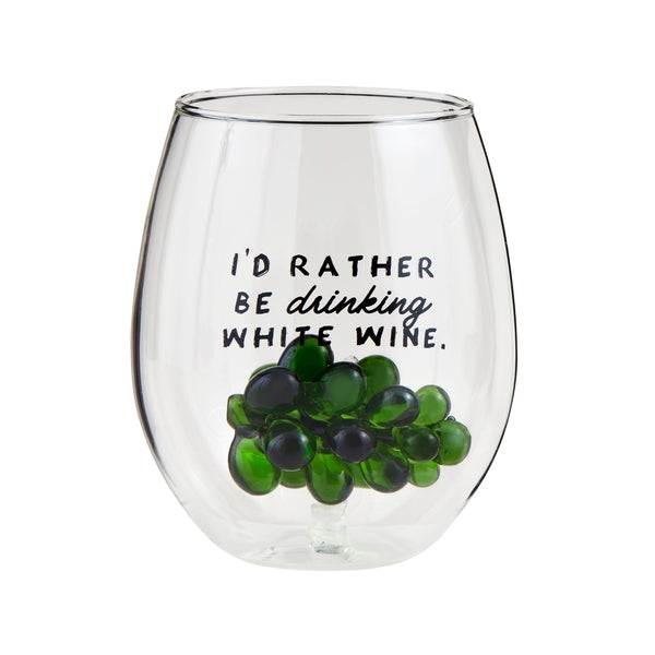 Green Grapes Wine Glass - Madison's Niche