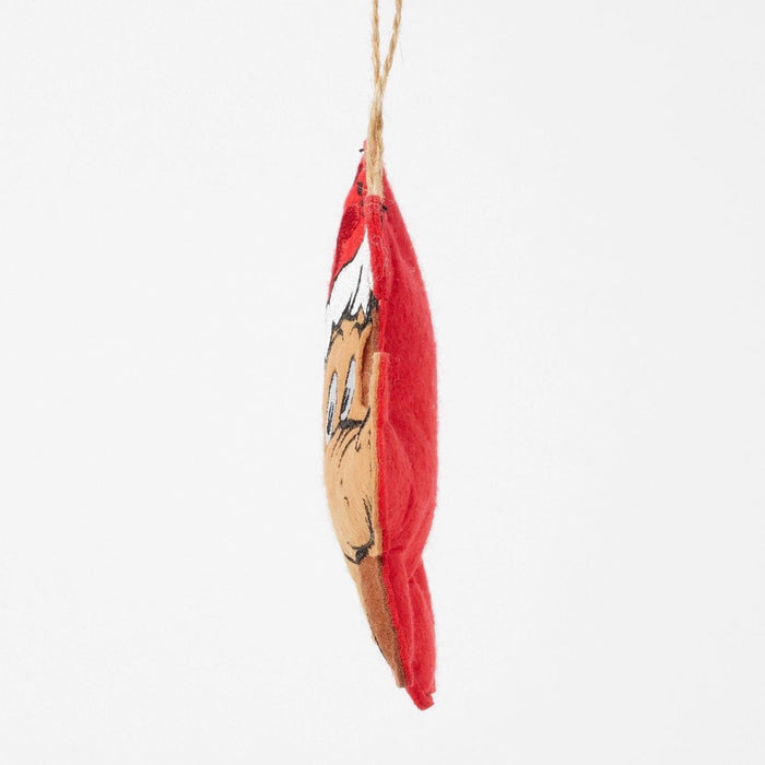 Jim Shore Felt Max in Santa Hat Ornament