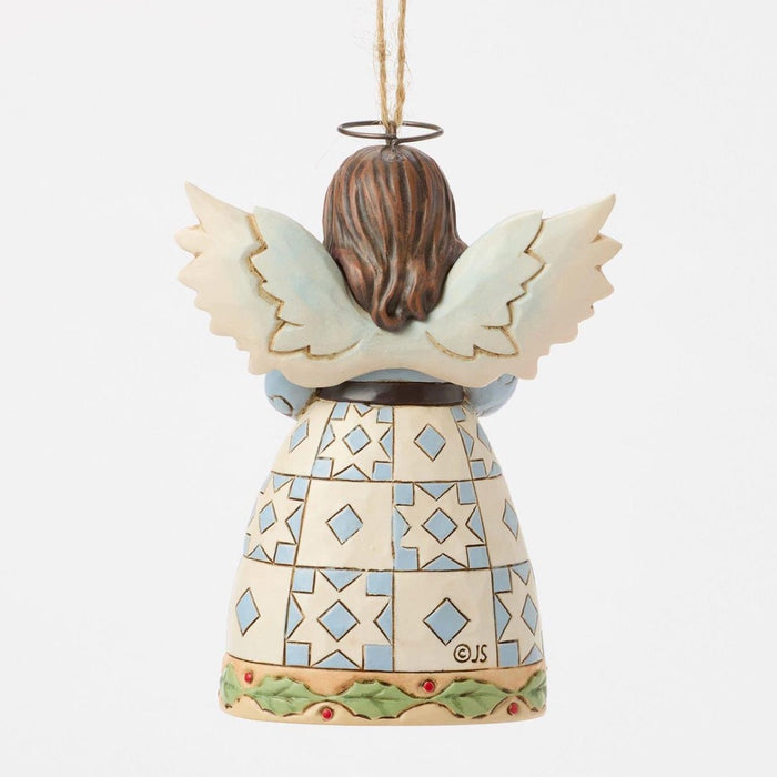 Jim Shore Quilt Angel Ornament