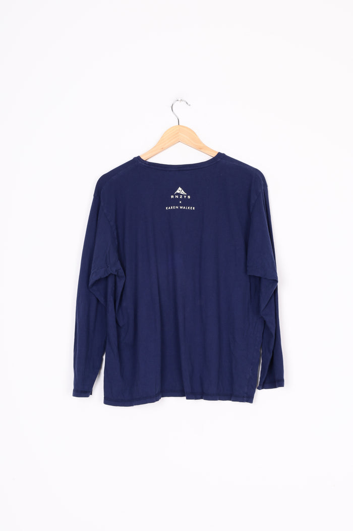Karen Walker Womens Blue T-shirt Size 14