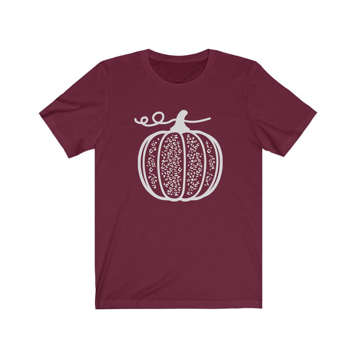 Leopard Print Pumpkin Short Sleeve Tee T-Shirt