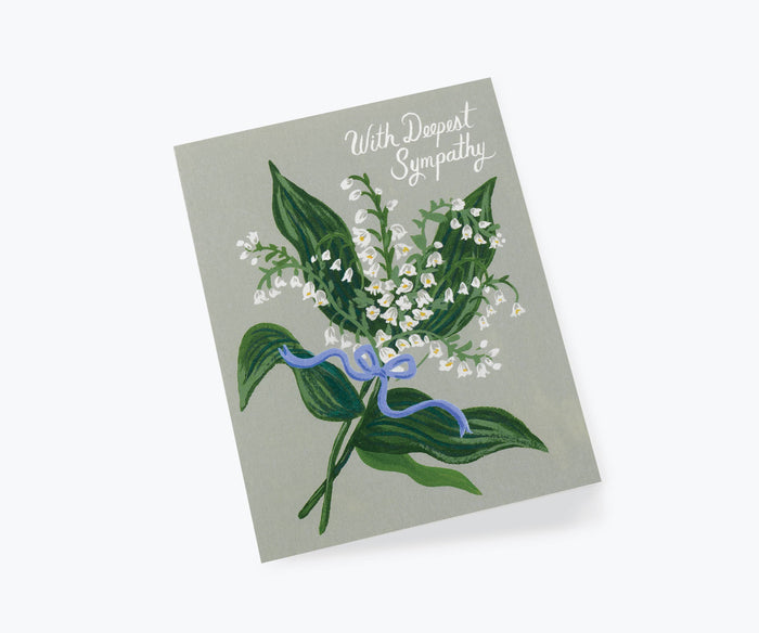 Lily of the Valley Sympathy Card.