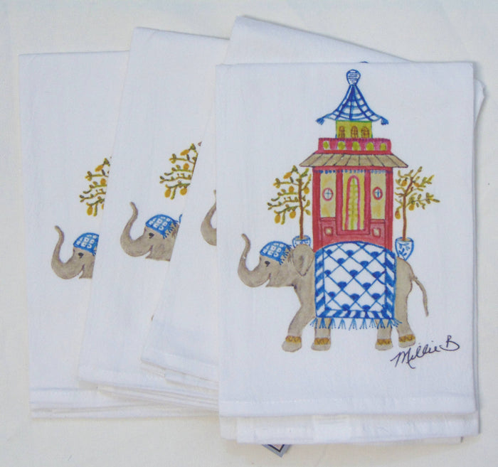 Limited Edition Watercolor Elephant Flour Sack Towel.