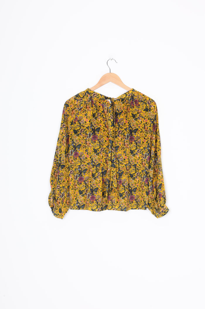 Madewell x Karen Walker Womens Yellow Blouse Size XS