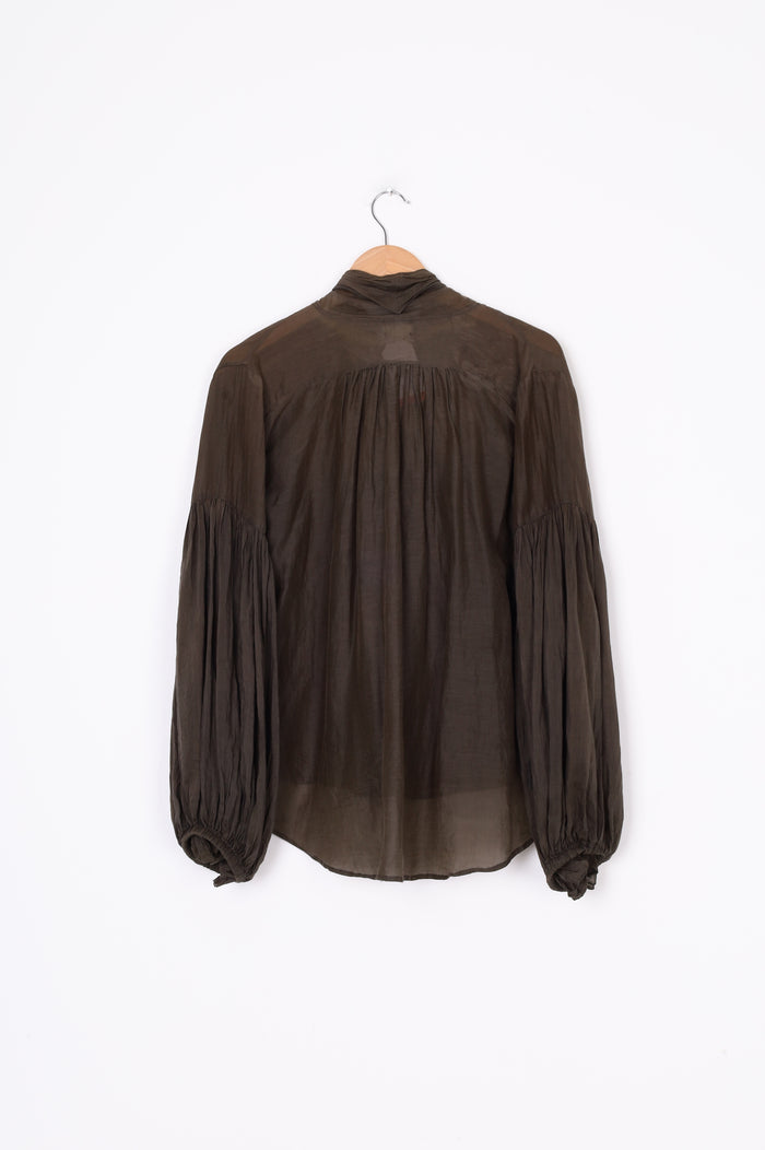 Mahsa Womens Green Blouse Size S