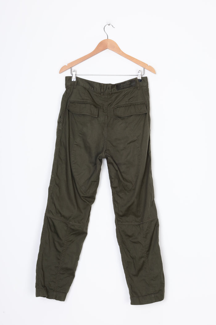 Maison Kitsune Mens Green Pants Size 40