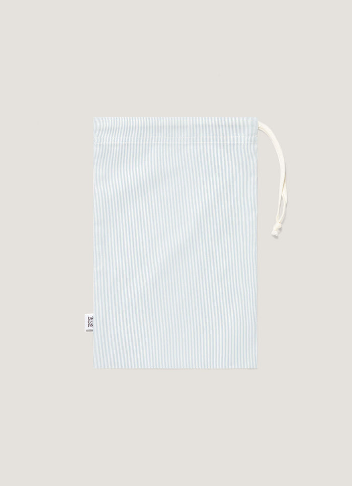 Men's Drawstring Swim Shorts in Sky Blue/White