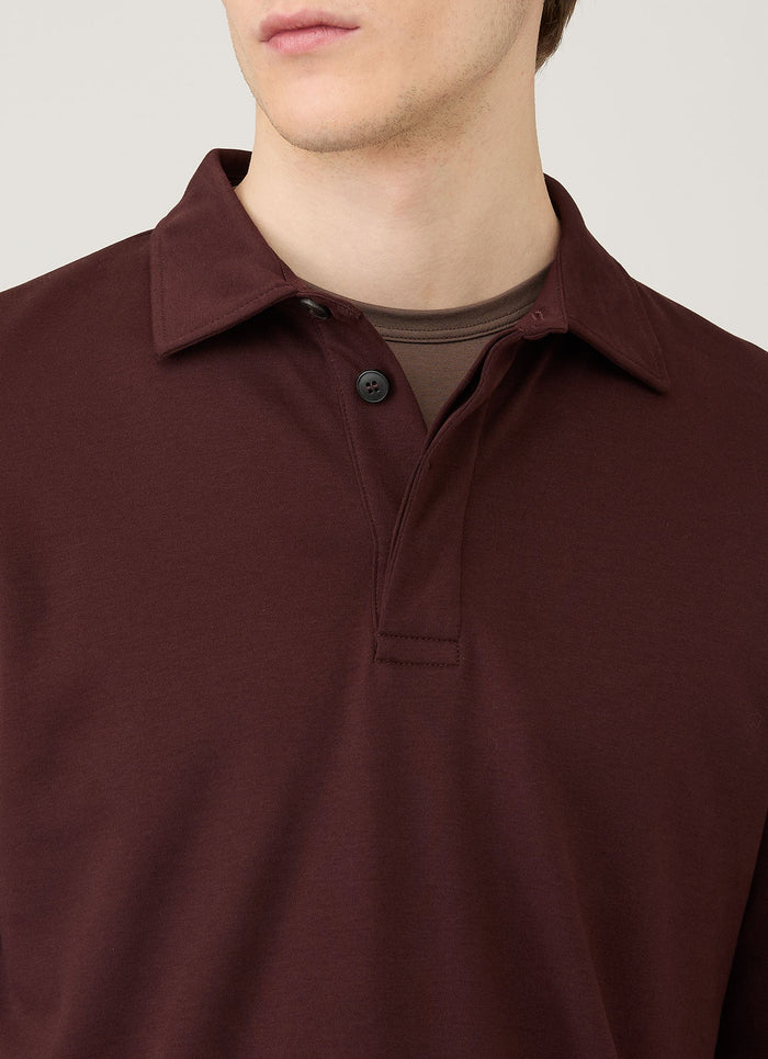 Men's Heavyweight Rugby Polo Shirt in Bakelite