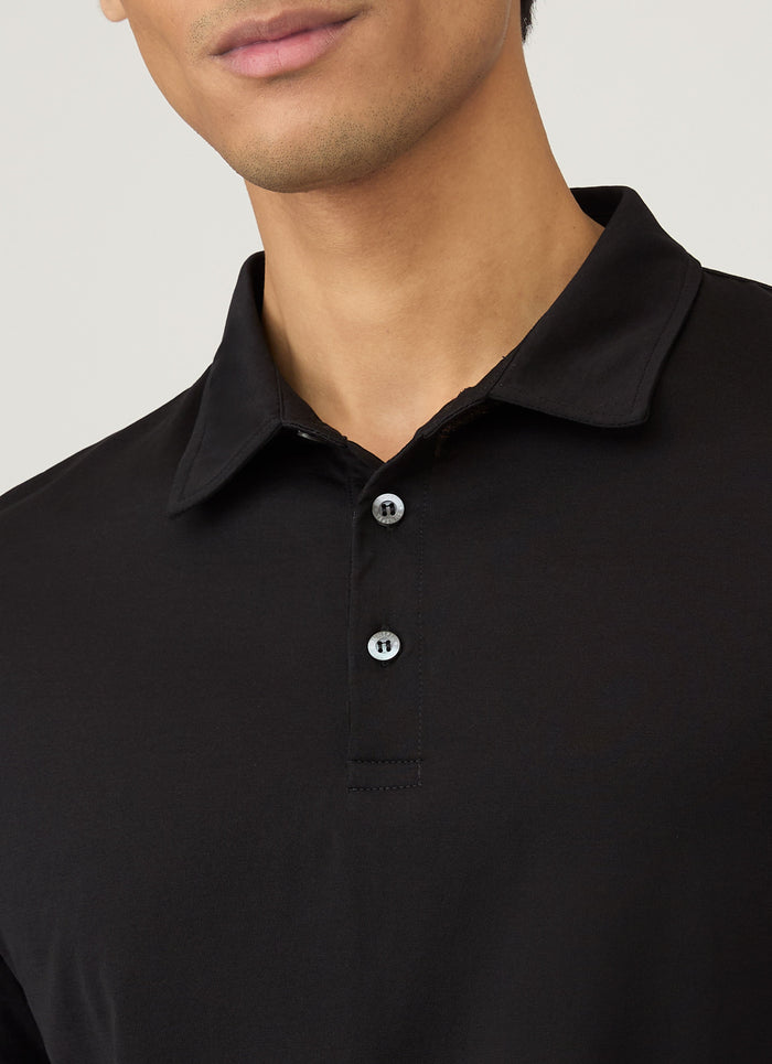 Men's Jersey Classic Polo Shirt in Black