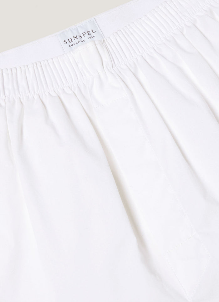 Men's Long Cut Classic Boxer Short in White