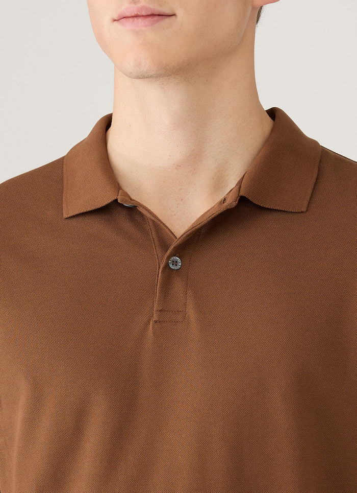 Men's Piqué Polo Shirt in Bronze