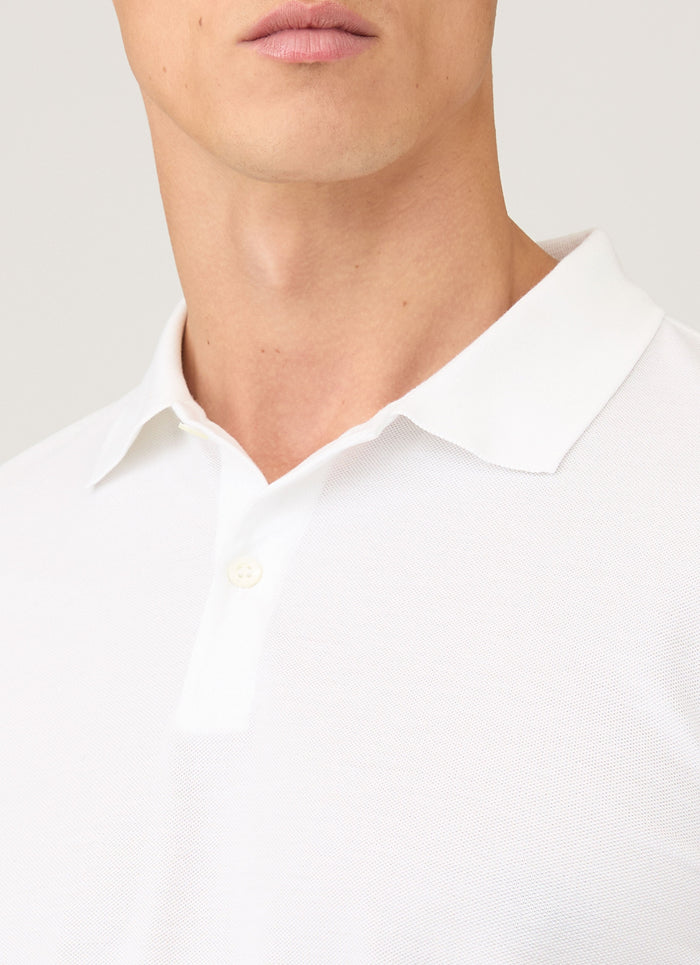 Men's Piqué Polo Shirt in White