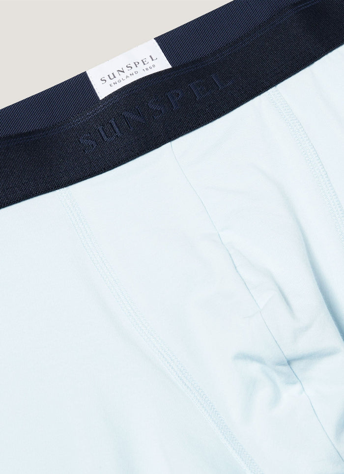 Men's Stretch Cotton Boxer Briefs in Light Blue