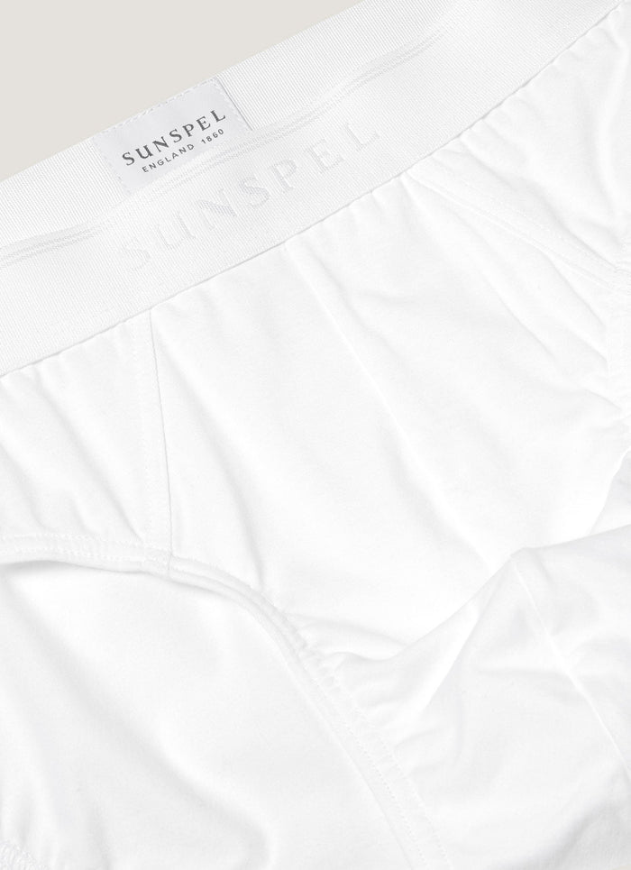 Men's Stretch Cotton Briefs in White