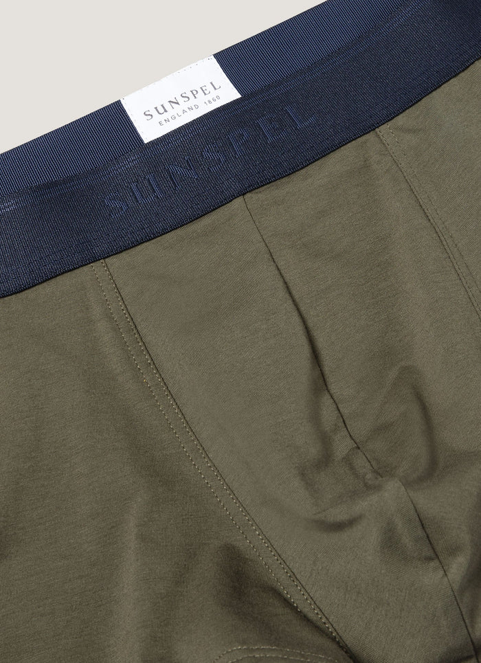 Men's Stretch Cotton Trunks in Khaki