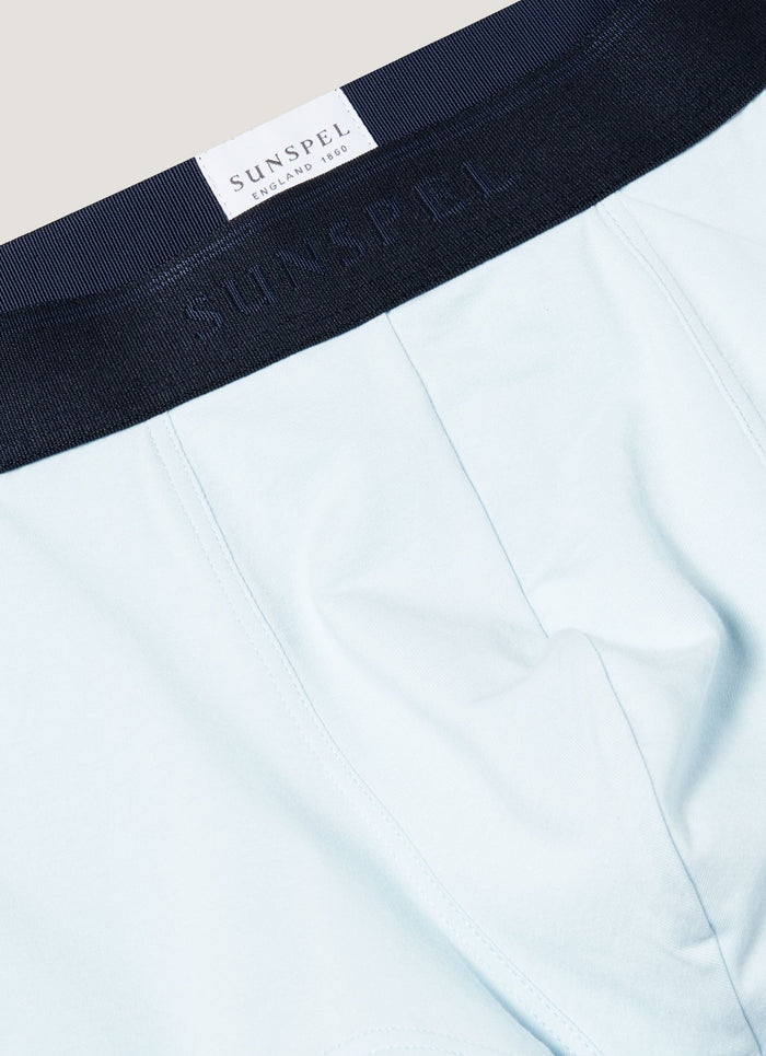Men's Stretch Cotton Trunks in Light Blue