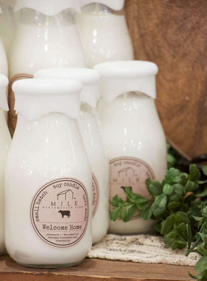Milk Bottle Candle in Welcome Home - Madison's Niche