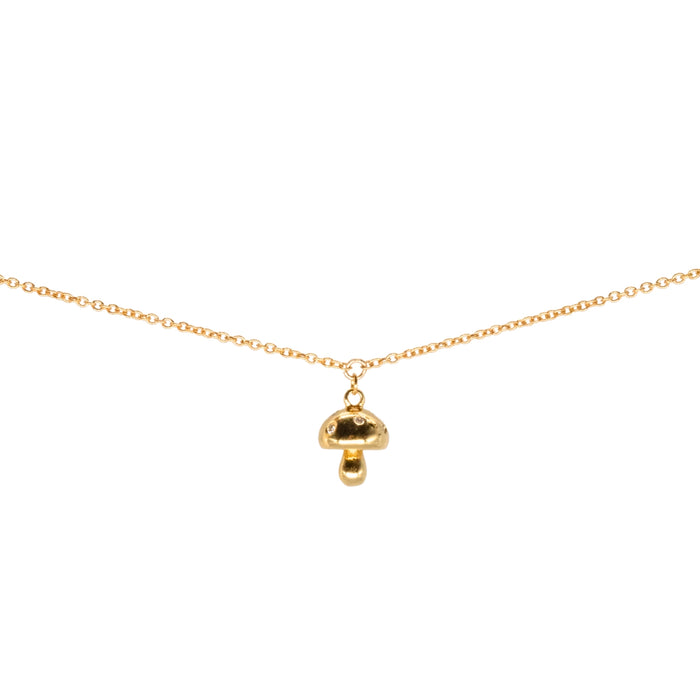 Mushroom Charm, Vermeil