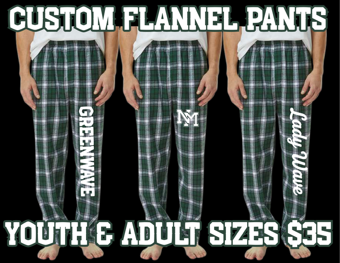 NMYBBSB Green/White GREENWAVE Flannel PJ Pants