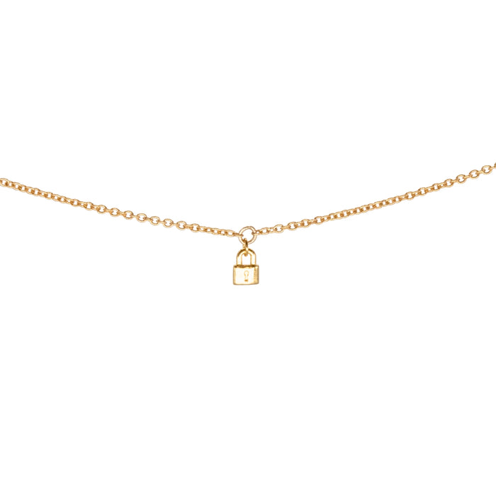 Padlock Charm, Vermeil