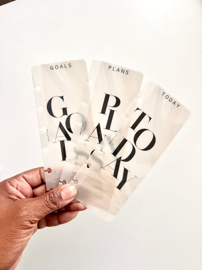 Page Finder 3 pc Set | Plans, Today + Goals Bold