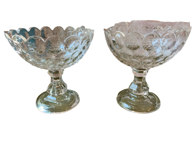 Pair of Vintage Compote Footed Bowls.