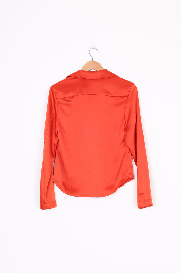 Paris Georgia Womens Orange Shirt Size S