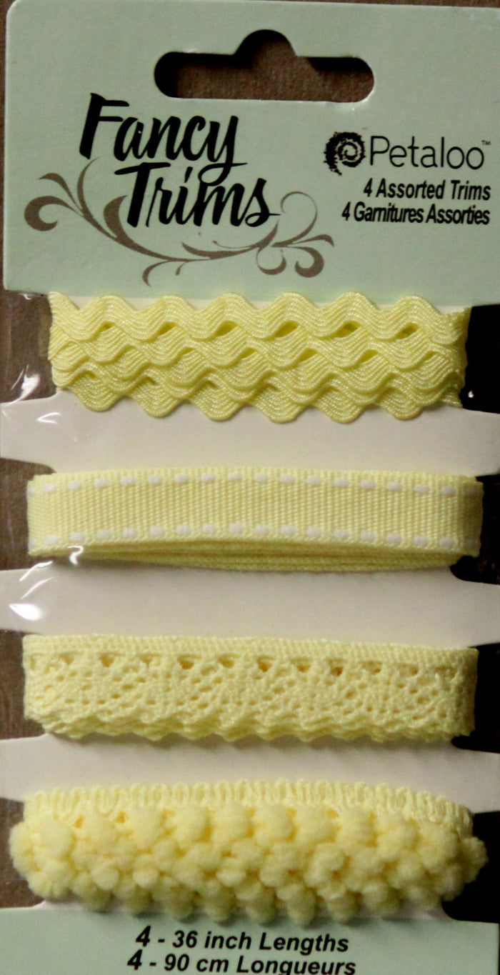 Petaloo Yellow Fancy Trims Embellishments
