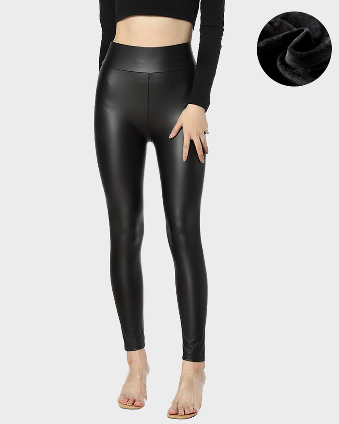 Black matte thick fleece / M